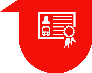 Certification icon with transport