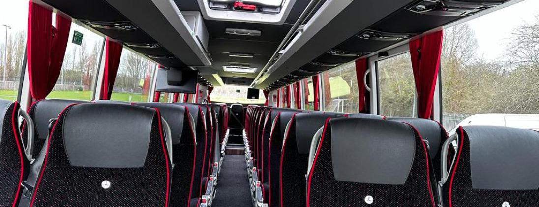 Interior of a bus